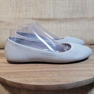 Lucky Brand LP Erin Knit Ballet Flats Women's Size 8.5M Shoes Gray Slip‎ On